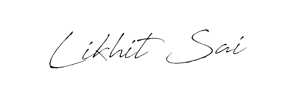 Design your own signature with our free online signature maker. With this signature software, you can create a handwritten (Antro_Vectra) signature for name Likhit Sai. Likhit Sai signature style 6 images and pictures png