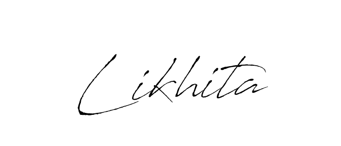 Likhita stylish signature style. Best Handwritten Sign (Antro_Vectra) for my name. Handwritten Signature Collection Ideas for my name Likhita. Likhita signature style 6 images and pictures png
