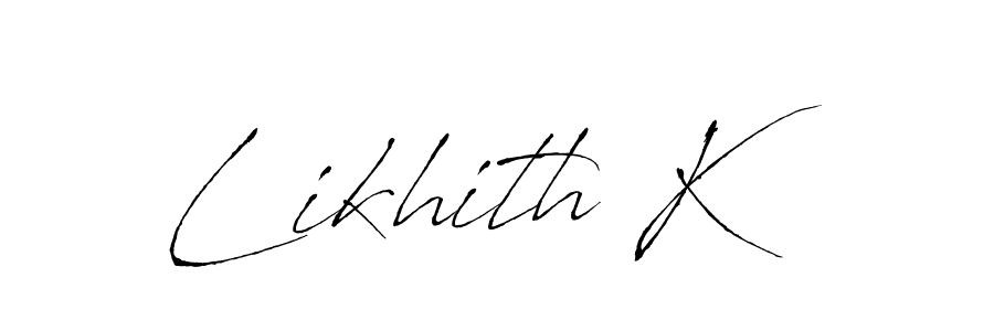 if you are searching for the best signature style for your name Likhith K. so please give up your signature search. here we have designed multiple signature styles  using Antro_Vectra. Likhith K signature style 6 images and pictures png