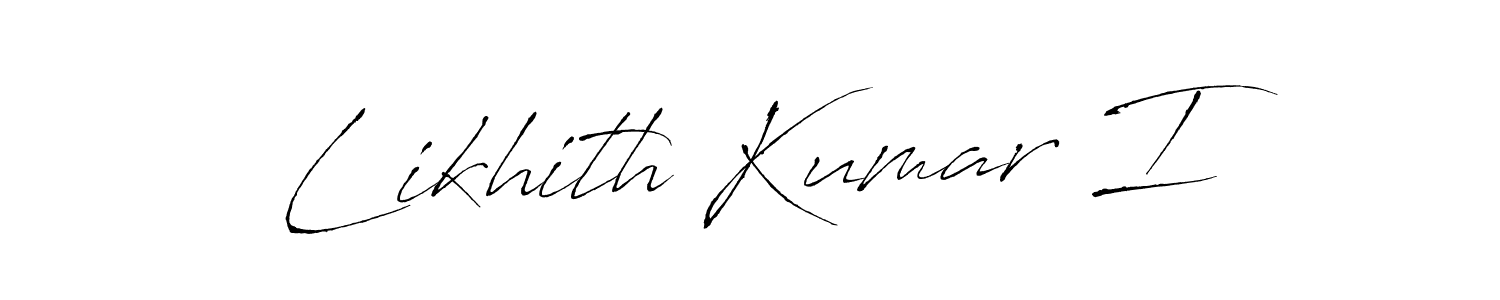 Likhith Kumar I stylish signature style. Best Handwritten Sign (Antro_Vectra) for my name. Handwritten Signature Collection Ideas for my name Likhith Kumar I. Likhith Kumar I signature style 6 images and pictures png