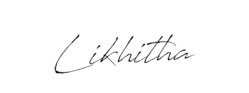 Create a beautiful signature design for name Likhitha. With this signature (Antro_Vectra) fonts, you can make a handwritten signature for free. Likhitha signature style 6 images and pictures png