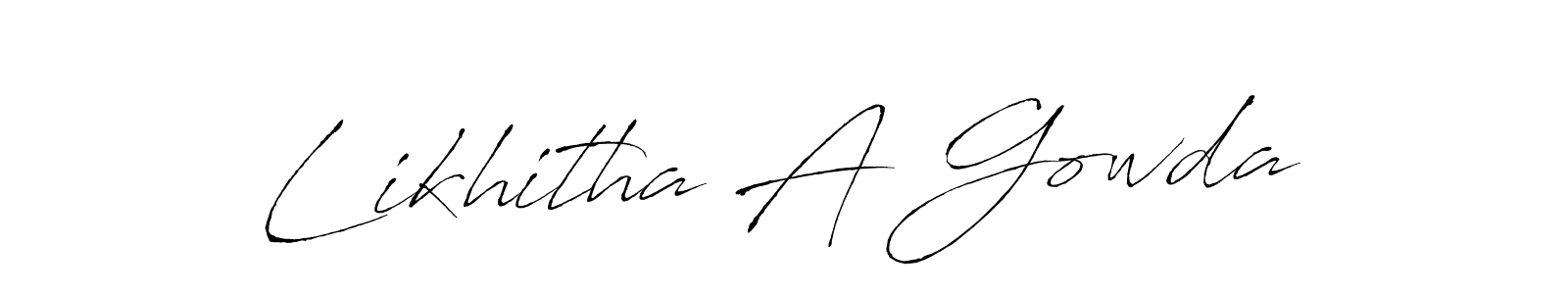 Also You can easily find your signature by using the search form. We will create Likhitha A Gowda name handwritten signature images for you free of cost using Antro_Vectra sign style. Likhitha A Gowda signature style 6 images and pictures png