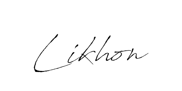 The best way (Antro_Vectra) to make a short signature is to pick only two or three words in your name. The name Likhon include a total of six letters. For converting this name. Likhon signature style 6 images and pictures png