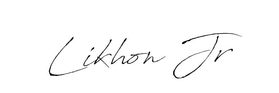 Create a beautiful signature design for name Likhon Jr. With this signature (Antro_Vectra) fonts, you can make a handwritten signature for free. Likhon Jr signature style 6 images and pictures png