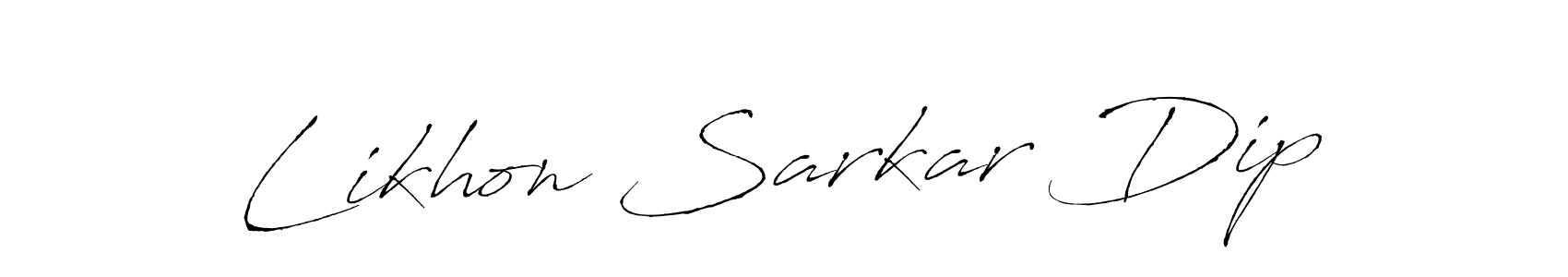 The best way (Antro_Vectra) to make a short signature is to pick only two or three words in your name. The name Likhon Sarkar Dip include a total of six letters. For converting this name. Likhon Sarkar Dip signature style 6 images and pictures png