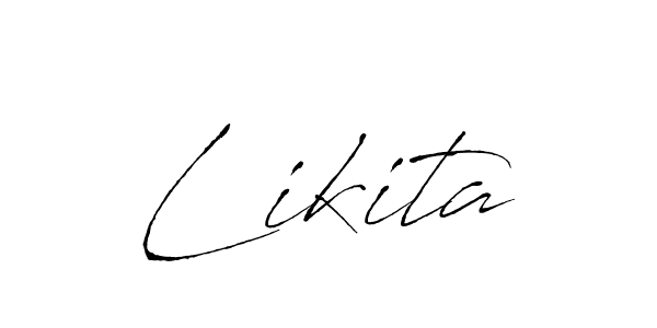 How to make Likita name signature. Use Antro_Vectra style for creating short signs online. This is the latest handwritten sign. Likita signature style 6 images and pictures png