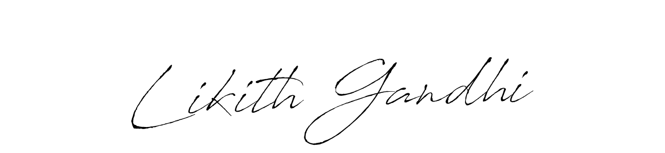 The best way (Antro_Vectra) to make a short signature is to pick only two or three words in your name. The name Likith Gandhi include a total of six letters. For converting this name. Likith Gandhi signature style 6 images and pictures png