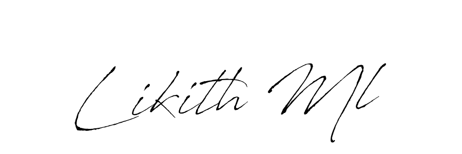 Create a beautiful signature design for name Likith Ml. With this signature (Antro_Vectra) fonts, you can make a handwritten signature for free. Likith Ml signature style 6 images and pictures png