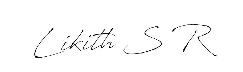 Similarly Antro_Vectra is the best handwritten signature design. Signature creator online .You can use it as an online autograph creator for name Likith S R. Likith S R signature style 6 images and pictures png