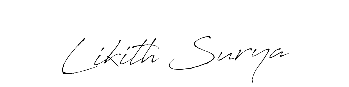 Create a beautiful signature design for name Likith Surya. With this signature (Antro_Vectra) fonts, you can make a handwritten signature for free. Likith Surya signature style 6 images and pictures png