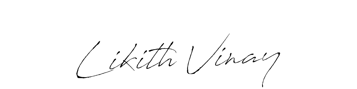 Also we have Likith Vinay name is the best signature style. Create professional handwritten signature collection using Antro_Vectra autograph style. Likith Vinay signature style 6 images and pictures png