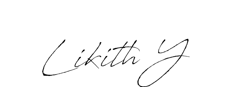 Make a beautiful signature design for name Likith Y. With this signature (Antro_Vectra) style, you can create a handwritten signature for free. Likith Y signature style 6 images and pictures png