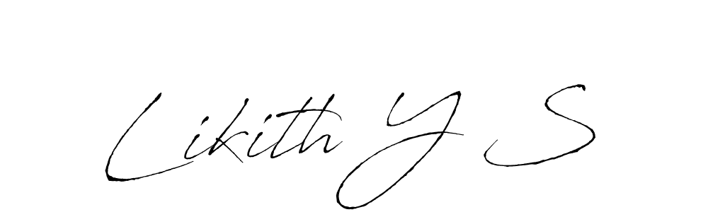 How to make Likith Y S signature? Antro_Vectra is a professional autograph style. Create handwritten signature for Likith Y S name. Likith Y S signature style 6 images and pictures png