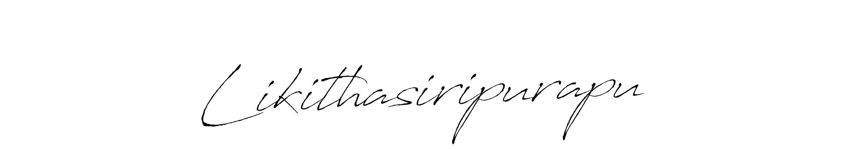 How to make Likithasiripurapu signature? Antro_Vectra is a professional autograph style. Create handwritten signature for Likithasiripurapu name. Likithasiripurapu signature style 6 images and pictures png