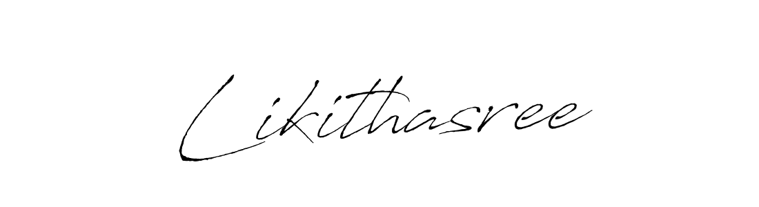 The best way (Antro_Vectra) to make a short signature is to pick only two or three words in your name. The name Likithasree include a total of six letters. For converting this name. Likithasree signature style 6 images and pictures png