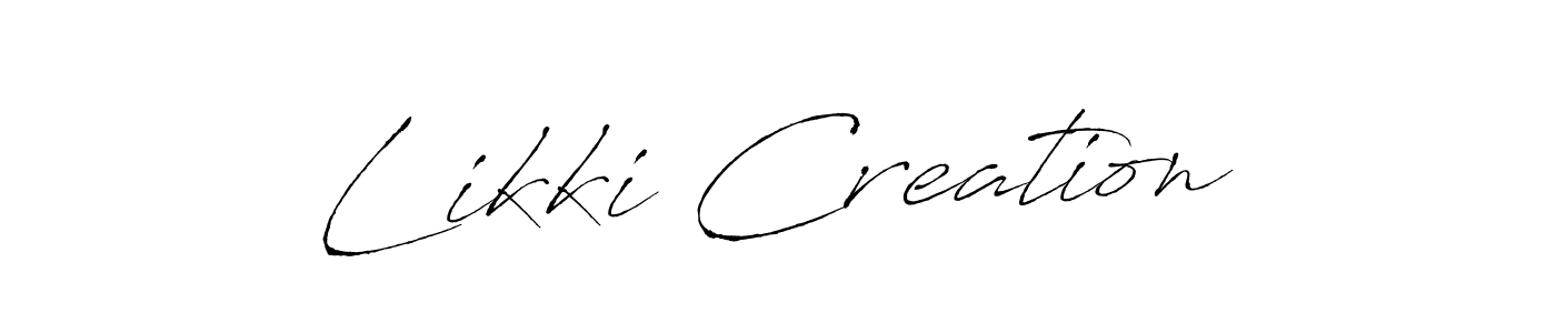 Likki Creation stylish signature style. Best Handwritten Sign (Antro_Vectra) for my name. Handwritten Signature Collection Ideas for my name Likki Creation. Likki Creation signature style 6 images and pictures png
