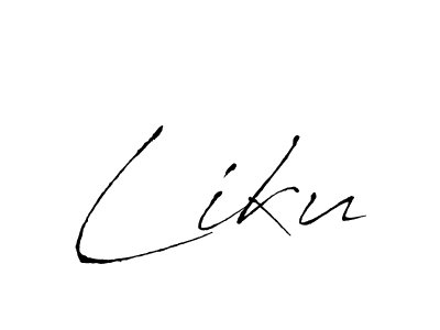 Design your own signature with our free online signature maker. With this signature software, you can create a handwritten (Antro_Vectra) signature for name Liku. Liku signature style 6 images and pictures png