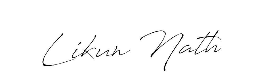 if you are searching for the best signature style for your name Likun Nath. so please give up your signature search. here we have designed multiple signature styles  using Antro_Vectra. Likun Nath signature style 6 images and pictures png