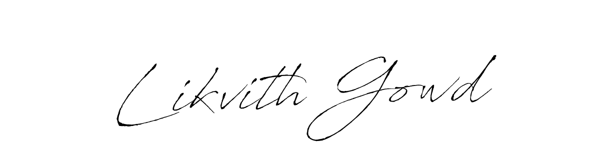 Make a beautiful signature design for name Likvith Gowd. With this signature (Antro_Vectra) style, you can create a handwritten signature for free. Likvith Gowd signature style 6 images and pictures png
