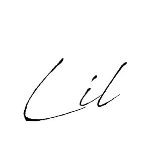 Create a beautiful signature design for name Lil. With this signature (Antro_Vectra) fonts, you can make a handwritten signature for free. Lil signature style 6 images and pictures png