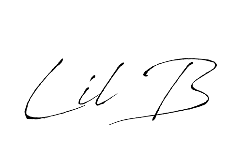 Antro_Vectra is a professional signature style that is perfect for those who want to add a touch of class to their signature. It is also a great choice for those who want to make their signature more unique. Get Lil B name to fancy signature for free. Lil B signature style 6 images and pictures png