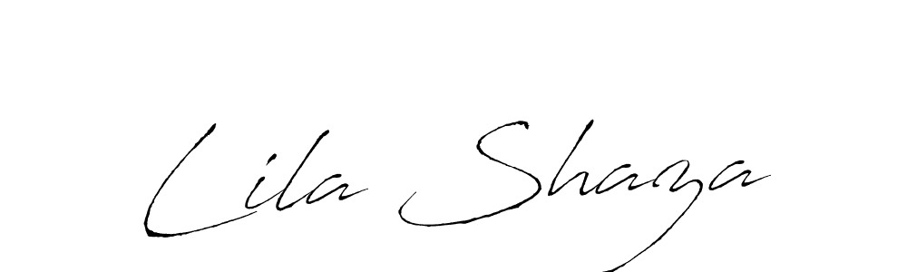 Make a beautiful signature design for name Lila Shaza. With this signature (Antro_Vectra) style, you can create a handwritten signature for free. Lila Shaza signature style 6 images and pictures png
