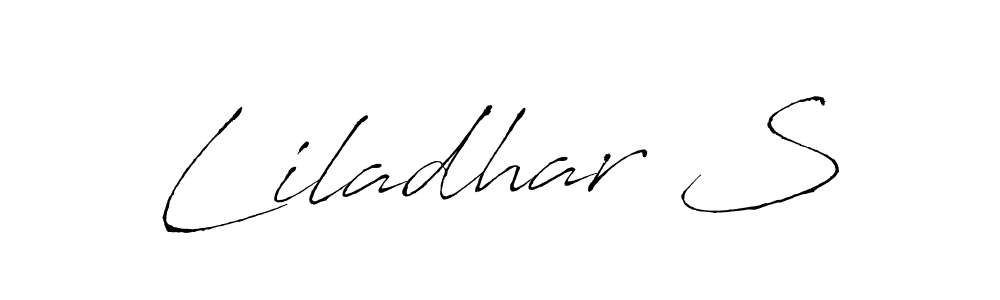 You should practise on your own different ways (Antro_Vectra) to write your name (Liladhar S) in signature. don't let someone else do it for you. Liladhar S signature style 6 images and pictures png