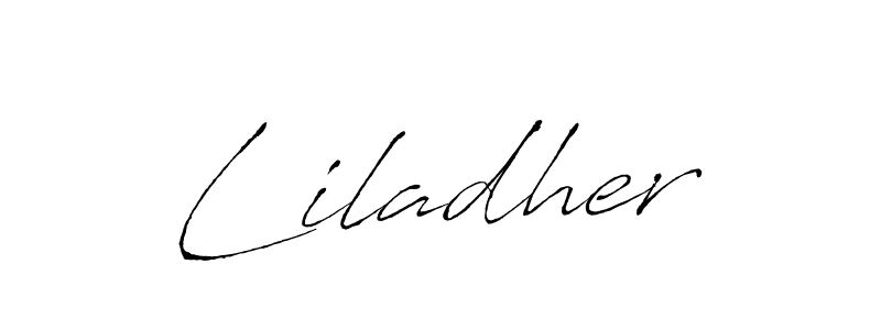 Liladher stylish signature style. Best Handwritten Sign (Antro_Vectra) for my name. Handwritten Signature Collection Ideas for my name Liladher. Liladher signature style 6 images and pictures png