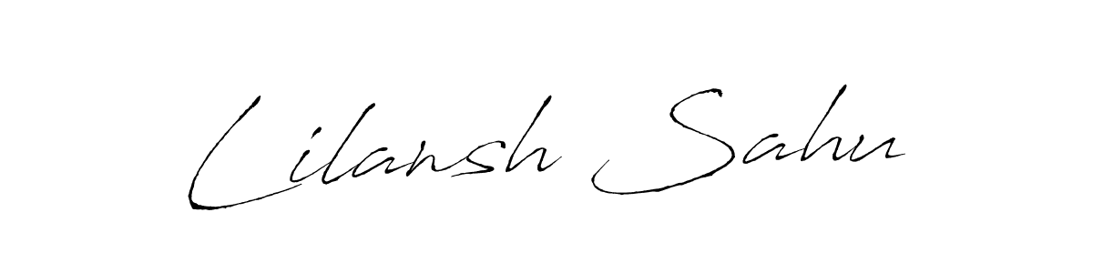 Lilansh Sahu stylish signature style. Best Handwritten Sign (Antro_Vectra) for my name. Handwritten Signature Collection Ideas for my name Lilansh Sahu. Lilansh Sahu signature style 6 images and pictures png