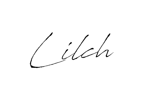 You should practise on your own different ways (Antro_Vectra) to write your name (Lilch) in signature. don't let someone else do it for you. Lilch signature style 6 images and pictures png