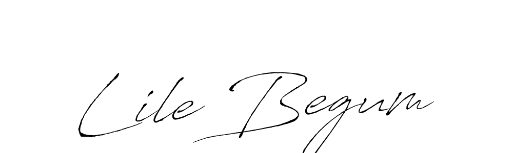 How to Draw Lile Begum signature style? Antro_Vectra is a latest design signature styles for name Lile Begum. Lile Begum signature style 6 images and pictures png