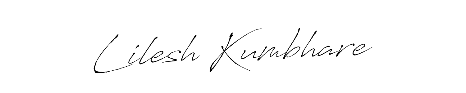 You should practise on your own different ways (Antro_Vectra) to write your name (Lilesh Kumbhare) in signature. don't let someone else do it for you. Lilesh Kumbhare signature style 6 images and pictures png
