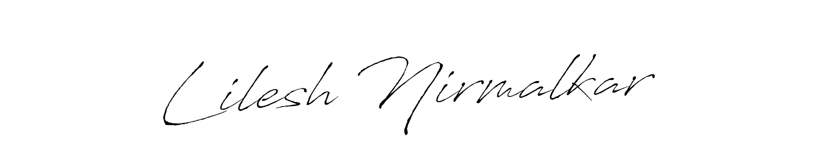 Design your own signature with our free online signature maker. With this signature software, you can create a handwritten (Antro_Vectra) signature for name Lilesh Nirmalkar. Lilesh Nirmalkar signature style 6 images and pictures png