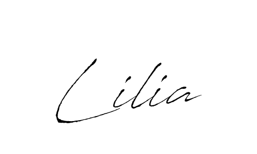 Use a signature maker to create a handwritten signature online. With this signature software, you can design (Antro_Vectra) your own signature for name Lilia. Lilia signature style 6 images and pictures png