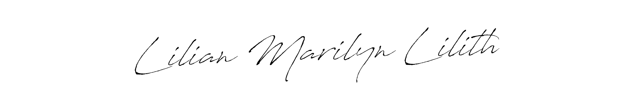 Also You can easily find your signature by using the search form. We will create Lilian Marilyn Lilith name handwritten signature images for you free of cost using Antro_Vectra sign style. Lilian Marilyn Lilith signature style 6 images and pictures png