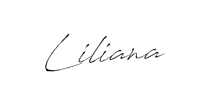 Make a beautiful signature design for name Liliana. With this signature (Antro_Vectra) style, you can create a handwritten signature for free. Liliana signature style 6 images and pictures png