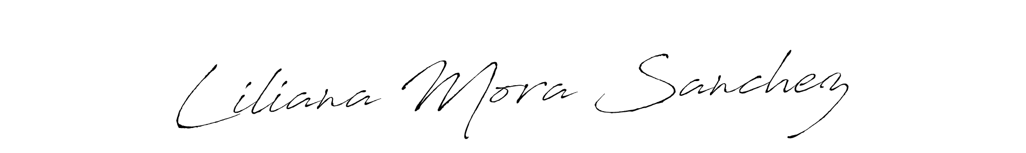 Make a beautiful signature design for name Liliana Mora Sanchez. With this signature (Antro_Vectra) style, you can create a handwritten signature for free. Liliana Mora Sanchez signature style 6 images and pictures png