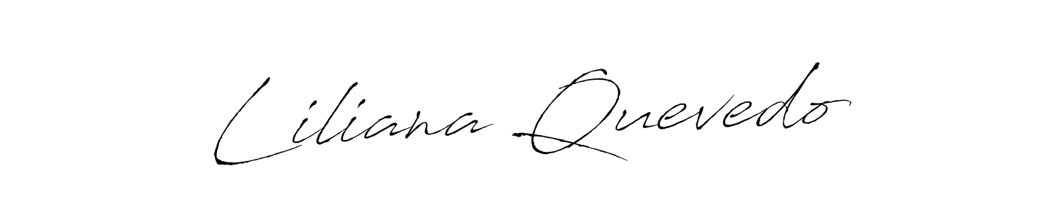 Design your own signature with our free online signature maker. With this signature software, you can create a handwritten (Antro_Vectra) signature for name Liliana Quevedo. Liliana Quevedo signature style 6 images and pictures png