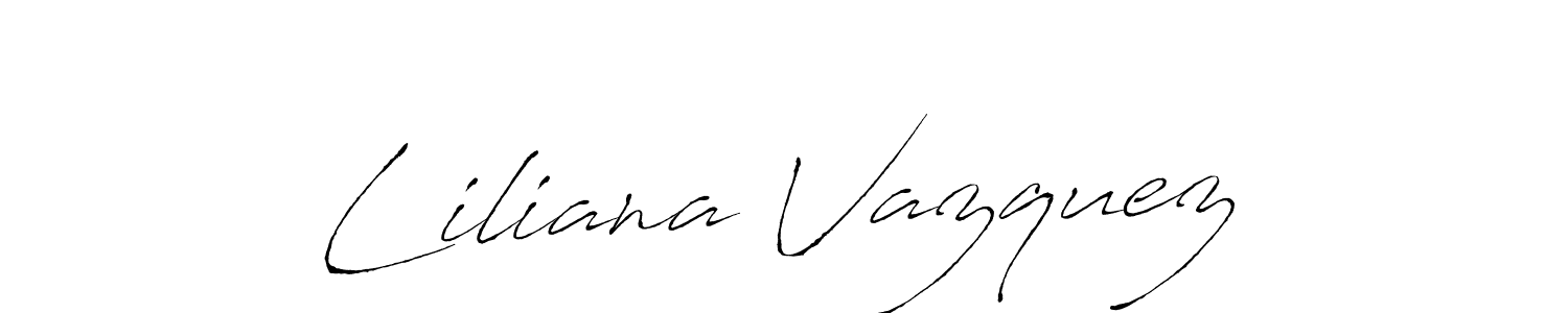 if you are searching for the best signature style for your name Liliana Vazquez. so please give up your signature search. here we have designed multiple signature styles  using Antro_Vectra. Liliana Vazquez signature style 6 images and pictures png