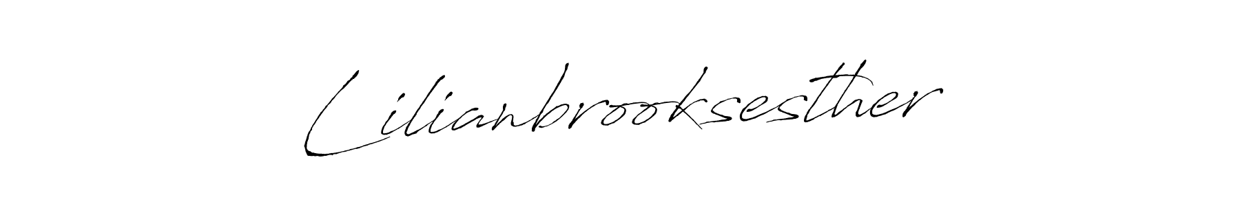 if you are searching for the best signature style for your name Lilianbrooksesther. so please give up your signature search. here we have designed multiple signature styles  using Antro_Vectra. Lilianbrooksesther signature style 6 images and pictures png