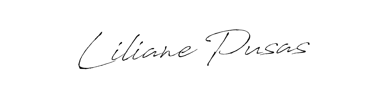Make a beautiful signature design for name Liliane Pusas. With this signature (Antro_Vectra) style, you can create a handwritten signature for free. Liliane Pusas signature style 6 images and pictures png
