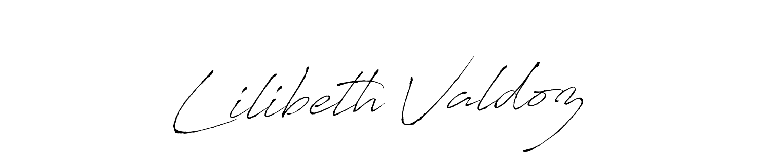 Design your own signature with our free online signature maker. With this signature software, you can create a handwritten (Antro_Vectra) signature for name Lilibeth Valdoz. Lilibeth Valdoz signature style 6 images and pictures png