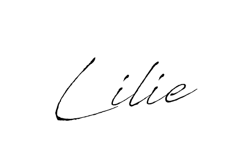 Make a beautiful signature design for name Lilie. With this signature (Antro_Vectra) style, you can create a handwritten signature for free. Lilie signature style 6 images and pictures png