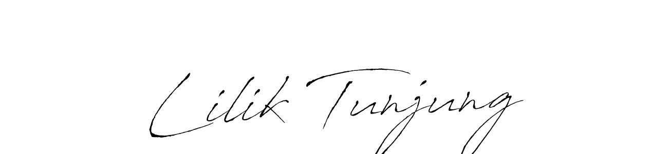 How to make Lilik Tunjung signature? Antro_Vectra is a professional autograph style. Create handwritten signature for Lilik Tunjung name. Lilik Tunjung signature style 6 images and pictures png