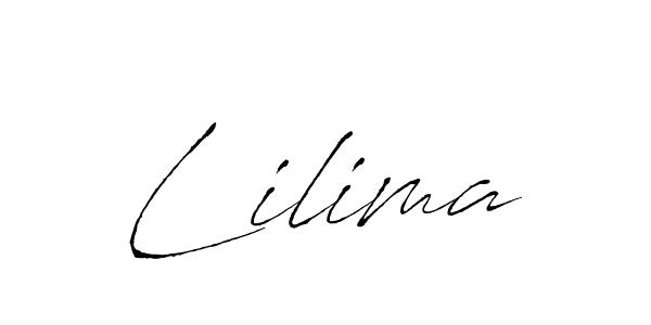 Create a beautiful signature design for name Lilima. With this signature (Antro_Vectra) fonts, you can make a handwritten signature for free. Lilima signature style 6 images and pictures png