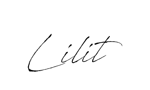 Make a beautiful signature design for name Lilit. With this signature (Antro_Vectra) style, you can create a handwritten signature for free. Lilit signature style 6 images and pictures png