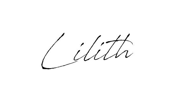 Use a signature maker to create a handwritten signature online. With this signature software, you can design (Antro_Vectra) your own signature for name Lilith. Lilith signature style 6 images and pictures png