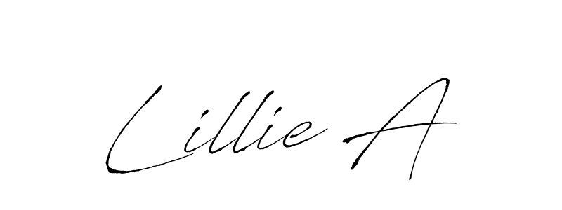 You should practise on your own different ways (Antro_Vectra) to write your name (Lillie A) in signature. don't let someone else do it for you. Lillie A signature style 6 images and pictures png