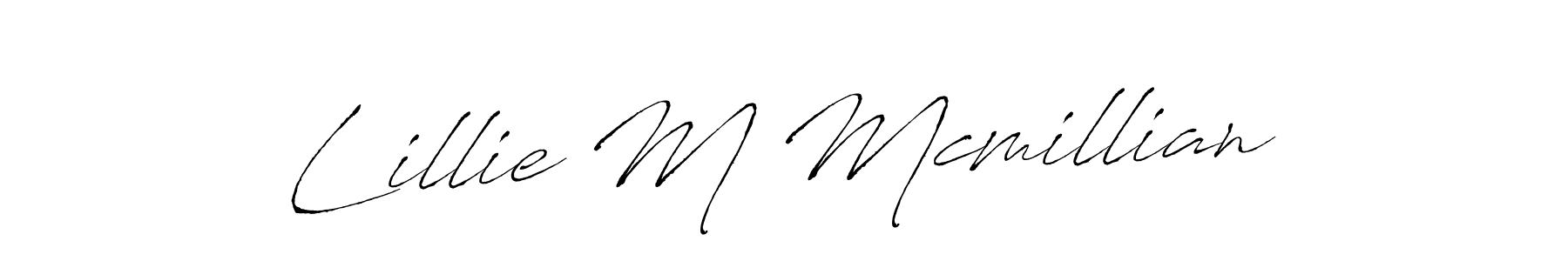 Use a signature maker to create a handwritten signature online. With this signature software, you can design (Antro_Vectra) your own signature for name Lillie M Mcmillian. Lillie M Mcmillian signature style 6 images and pictures png