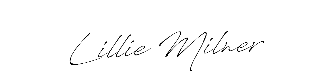 The best way (Antro_Vectra) to make a short signature is to pick only two or three words in your name. The name Lillie Milner include a total of six letters. For converting this name. Lillie Milner signature style 6 images and pictures png